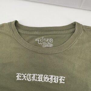 Taco Tuesday T-shirt Size X-Large Olive Green Short Sleeve Exclusive Skeletons